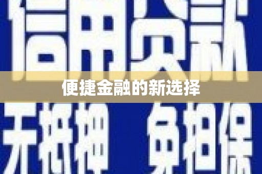 当阳便捷金融的新选择