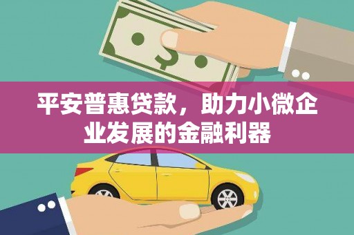 当阳平安普惠贷款，助力小微企业发展的金融利器